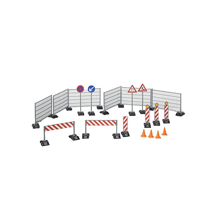 Bruder Construction Set Railings Site Signs and Pylons (62007)