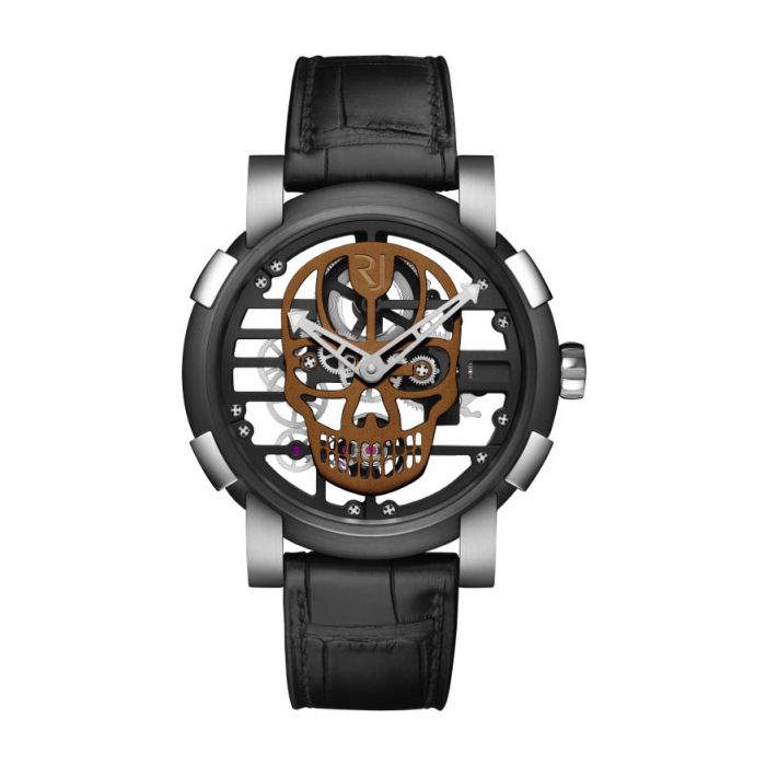 Romain Jerome Skylab 48 Speed Metal Brown Skull Men's Watch RJ.M.AU.030.18