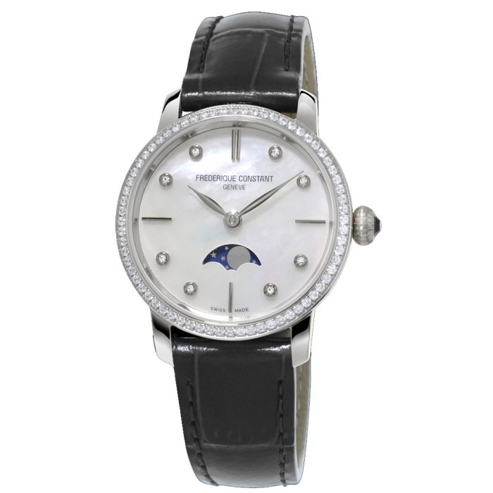 Frederique Constant Slimline Moonphase Ladies Watch FC-206MPWD1SD6