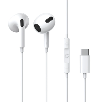 Baseus Encok C17 In-ear Wired Headphones with USB Type-C Microphone White (NGCR010002)