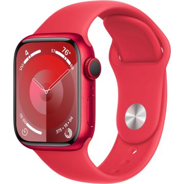 Apple Watch Series 9 GPS + Cellular 41mm (PRODUCT)RED Aluminium Case with (PRODUCT)RED Sport Band (S/ M) MRY63