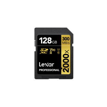 Lexar Professional 2000x SDXC UHS-II 128GB 300MB/s read 260MB/s write (LSD2000128G-BNNNG)
