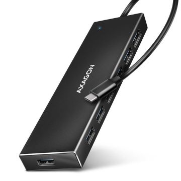Axagon USB-C 7 Port Hub 0.3 m Flat HUE-F7C (HUE-F7C)