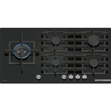 Bosch Serie 6 PPM9A6I40 Hob Black Built-in 90cm Gas 5 Zone(s)