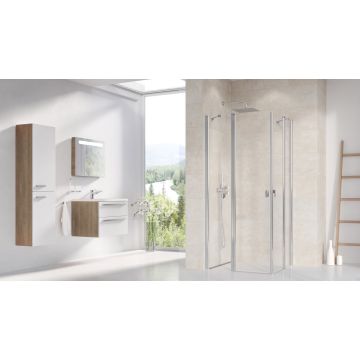 Ravak Dušas Kabīnes Durvis CRV2-80 Bright Alu+Caurspīdīgs Stikls (1QV40C00Z1)