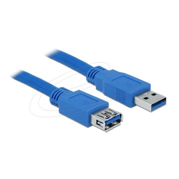 Delock Extension Cable USB 3.0 Type-A Plug to USB 3.0 Type-A Socket 5 m blue (82541)