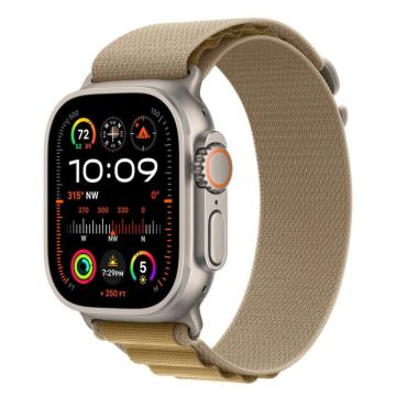 Apple Watch Ultra 2 GPS + Cellular 49mm Natural Titanium Tan Alpine Loop Small MX4E3