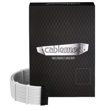 CableMod C-Series Pro ModMesh Sleeved 12V-2x6 12VHPWR Dual StealthSense Cable Kit for Corsair RMi, RMx (Black Label) - White