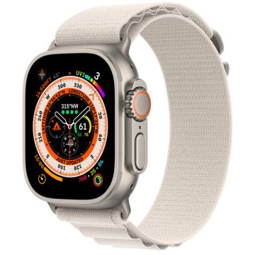 Apple Watch Ultra Titanium 49mm Cellular Polarstern Alpine Loop Medium MQFR3FD/A