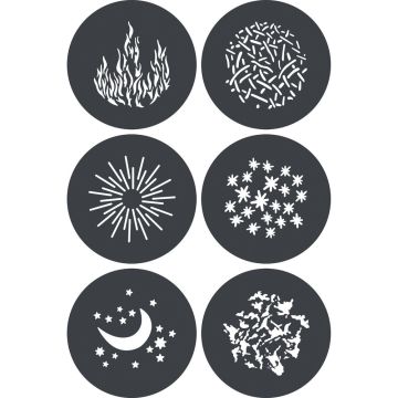 Godox GP-GS1 Gobo Set for MG1200Bi Spotlight Mount (6-Pack)