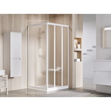 Ravak Shower Fixed Wall APSS-75 198 White+Glass Grape (940301R2ZG)