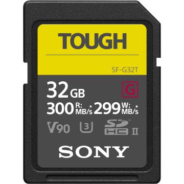 Sony SDHC 32GB SF-G Tough Series UHS-II R300/W290 V90, U3, Class 10 (SF-G32T)