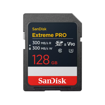 SanDisk Extreme PRO SDXC 128GB UHS-II V90 8K 300MB/s write 300MB/s read (SDSDXDM-128G-GN4IN)
