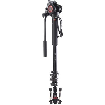 Manfrotto XPRO 4-section Video Monopod with Fluid Head & FLUIDTECH Base (MVMXPRO500)