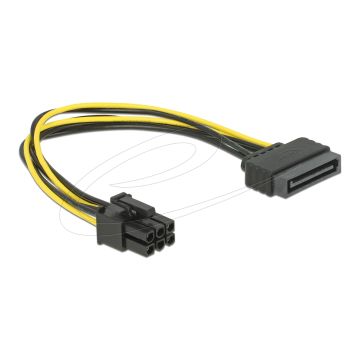 Delock Cable Power SATA 15 Pin to 6 Pin PCI Express (82924)
