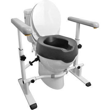 KMINA - Toilet Seat Raiser 10 cm + Toilet Frame Toilet Rising Aid (Pack), tualetes paaugstinātājs (0305)