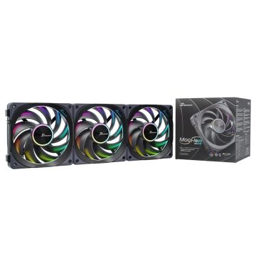 Seasonic MagFlow 1225 ARGB PWM Fan - 120mm, 3 Pack (MAGFLOW-ARGB-3)