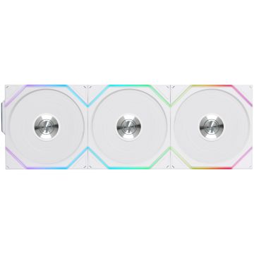 Lian Li UNI FAN TL Wireless Fans, ARGB, PWM, 3-Pack – 120 mm, White (12TL1W3W)
