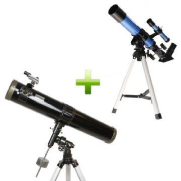 Byomic Telescope Set (Byomic Reflector Telescope G 114/900 EQ-SKY + Byomic Junior Telescope 40/400)