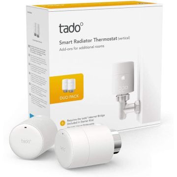 Tado Smart Radiator Thermostat Vertical Duo Pack White (V3P-2SRT01V-TC-ML)