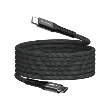 Verbatim Sync & Charge USB‑C to USB‑C 100 W Magnetic Cable – 120 cm Black