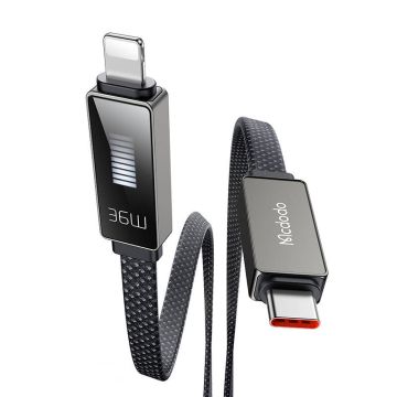 Mcdodo CA-4960 Cable USB-C to Lightning with display 1.2m Black
