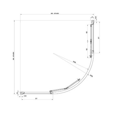 Ravak Shower Corner SKKP6-90 White + Glass Transparent (3207O102Z1)