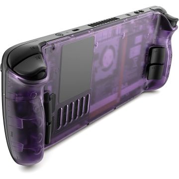 JSAUX Transparent Back Plate Compatible for Steam Deck (Purple)