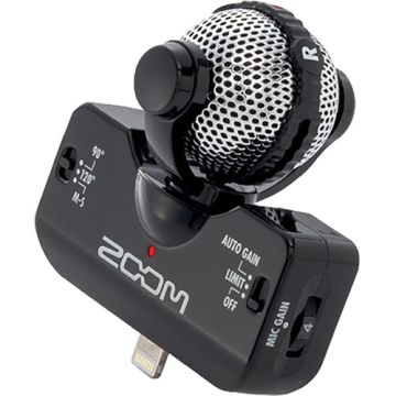 Zoom iQ5 Professional Stereo Microphone iPhone, iPad, and iPod Touch Black