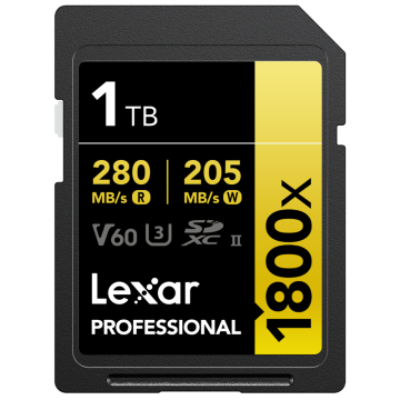 Lexar SDXC Pro 1800x 1TB U3 UHS-II R280/W210 V60 (LSD1800001T-BNNNG)