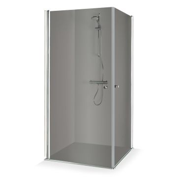 Baltijos Brasta Dušas Kabīne Viktorija 80x80 Tonēts Pelēks