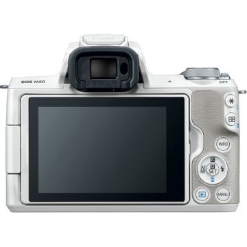Canon EOS M50 White + EF-M 15-45mm IS STM Silver