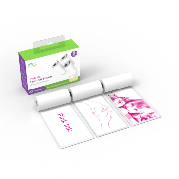 myFirst Thermal Sticker White, Pink Ink