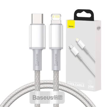 Baseus High Density Braided Cable Type-C to Lightning PD 20W 1m White (CATLGD-02)
