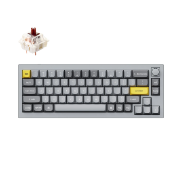 Keychron Q2 Knob Gateron G Pro Brown Switch Grey US (Q2-N3)