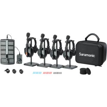 Saramonic WiTalk9 WT4S 4-Person Full-Deplex 1.9GHz Wireless Headset Intercom System w/ carry case WITALK9 WT4S