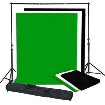 Bresser BR-BGS2 Set 2 - Background System + Backgrounds 3 x 6 m in 3 Colours
