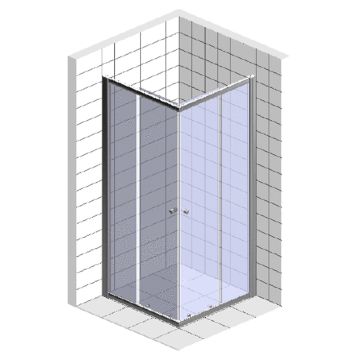 Ravak Shower Corner SRV2-80 S White + Polystyrene Pearl (14V401O211)