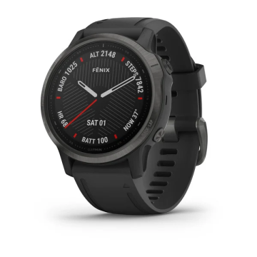 Garmin fenix 6S Pro and Sapphire - Carbon grey DLC with black band (010-02159-25)