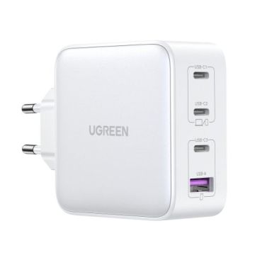 Ugreen Fast charger GaN 3xUSB C / USB 100W PPS CD226 - White (15337-ugreen)