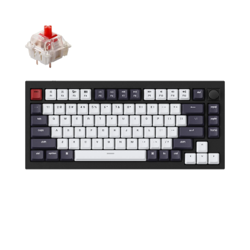 Keychron Q1 Knob TKL Gateron G Pro Red Switch Black US (Q1-M1)