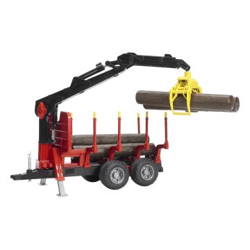 Bruder Forestry Trailer with Loading Crane and Grab (02252)