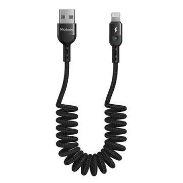 Mcdodo CA-6410 USB to Lightning Cable Spring 1.8m Black