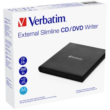 Verbatim Mobile DVD ReWriter USB 2.0 Black (Light Version)