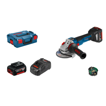 Bosch GWS 18V-10 SC, 2x5.0Ah, 1880CV L-Boxx (06019G340D)