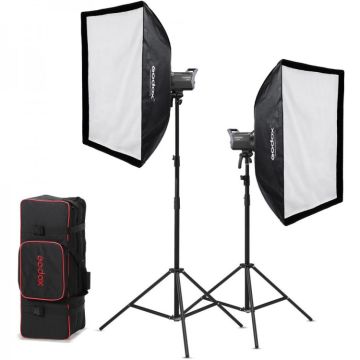 Godox 2-Light Kit Litemons LA150Bi Bi-color LED K2 with Accessories