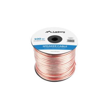 LANBERG Speaker cable 2x4.0mm2 100m transparent (SC-2X40-10CC-1000-TR)