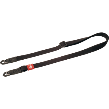 Artisan & Artist ACAM-100A Slim & Soft Cloth Camera strap - Leica M/mirrorless (with Ring) Black/Red