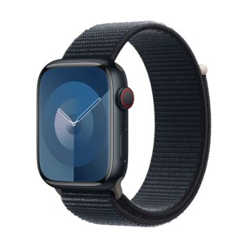 Apple Watch Series 9 GPS + Cellular 45mm Midnight Aluminium Case with Midnight Sport Loop MRMF3