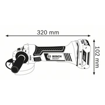 Bosch GWS 18-125 V-LI, SOLO Carton (060193A307)